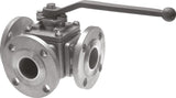 Image en vedette de la collection - 3-Way Flanged Ball Valves