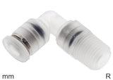 Image en vedette de la collection - Elbow Push-In Fittings Stainless Steel And PP R-Threads Male