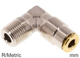 Image en vedette de la collection - Elbow Push-In Fittings Brass R/Metric-Threads Male High-Pressure