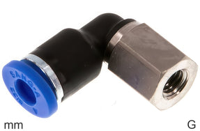 Elbow Push-In Fittings Brass And Plastic G-Threads Female
