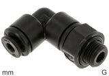 Image en vedette de la collection - Elbow Push-In Fittings Plastic G-Threads Male FDA
