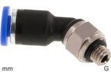 Image en vedette de la collection - Elbow Push-In Fittings Brass And Plastic G-Threads Male 45deg