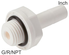 Plug-In Fittings Plastic G/R-Threads Male Liquids And Food Inch