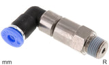 Image en vedette de la collection - Swivel Elbow Push-In Fittings Brass And Plastic R-Threads Male Two Ball Bearings
