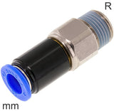 Image en vedette de la collection - Swivel Push-In Fittings Brass And Plastic R-Threads Male One Ball Bearing