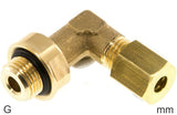 Image en vedette de la collection - Compression Elbow Fittings Brass G-Threads Male Adjustable