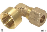 Image en vedette de la collection - Compression Elbow Fittings Brass G-Threads Female