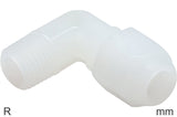 Image en vedette de la collection - Compression Elbow Fittings Plastic PVDF R-Threads Male