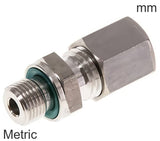 Image en vedette de la collection - Compression Fittings Stainless Steel Metric-Threads Male With Elastomer Seal
